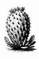 prickly pear cactus tattoo design idea