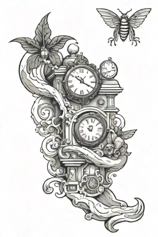 video game, Ghana, Reading, clock, time tattoo design idea