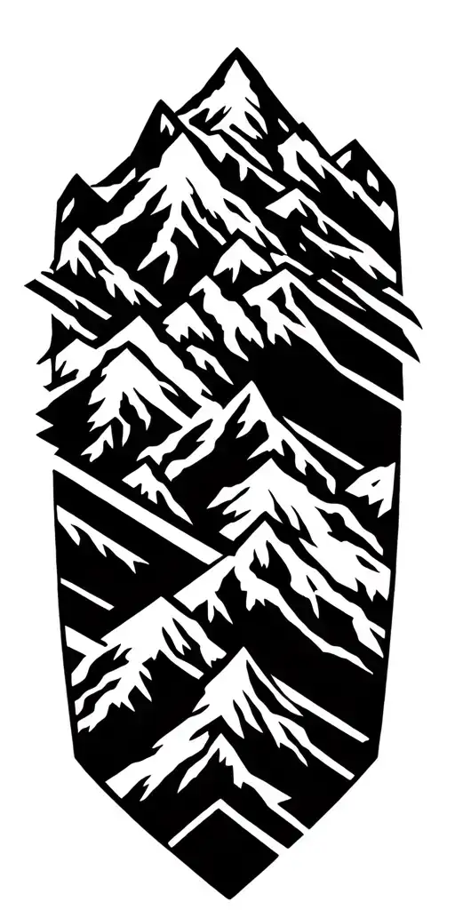 idaho mountains tattoo design idea