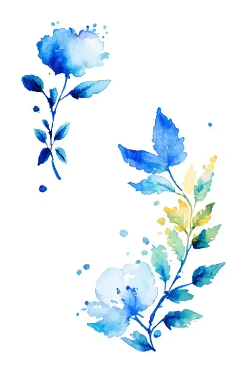 Initial of small children tattoo design idea