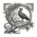 tree of life phoenix tattoo design idea