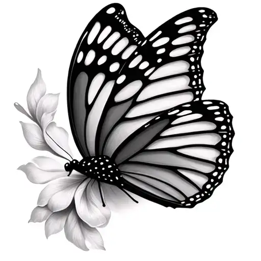 3d Butterfly tattoo design idea