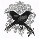 raven tattoo design idea