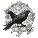 raven tattoo design idea