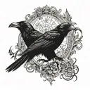 raven tattoo design idea