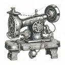 Angle grinder and sewing machine tattoo design idea