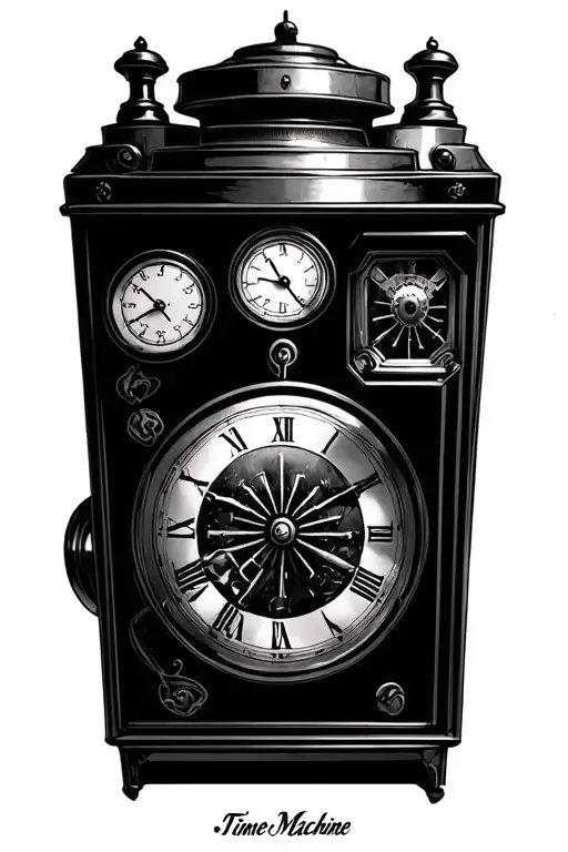Time Machine tattoo design idea