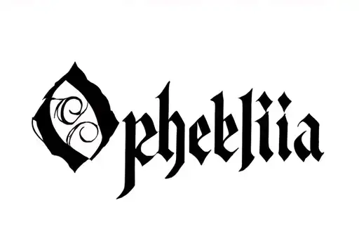 "Ophelia" tattoo design idea