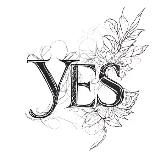 yes tattoo design idea