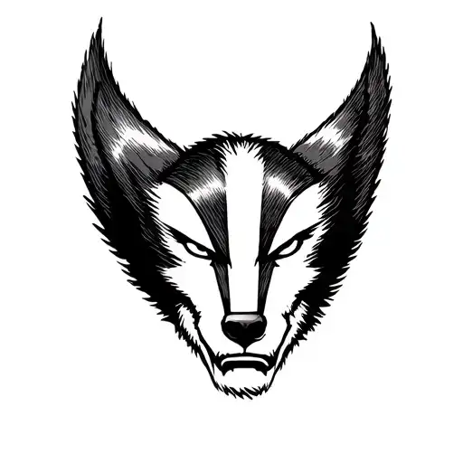Wolverine animal head tattoo design idea