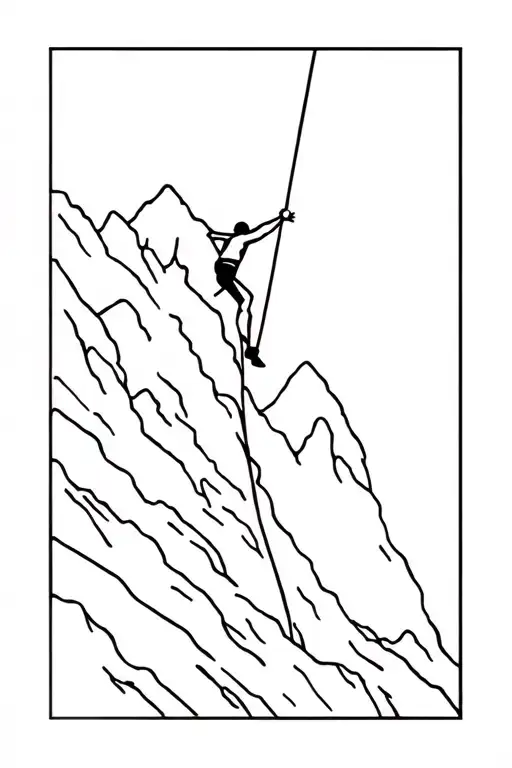 rock climbing mountain tattoo design idea