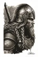 viking warrior tattoo design idea
