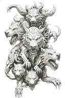 Cerberus tattoo design idea