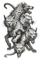 Cerberus tattoo design idea