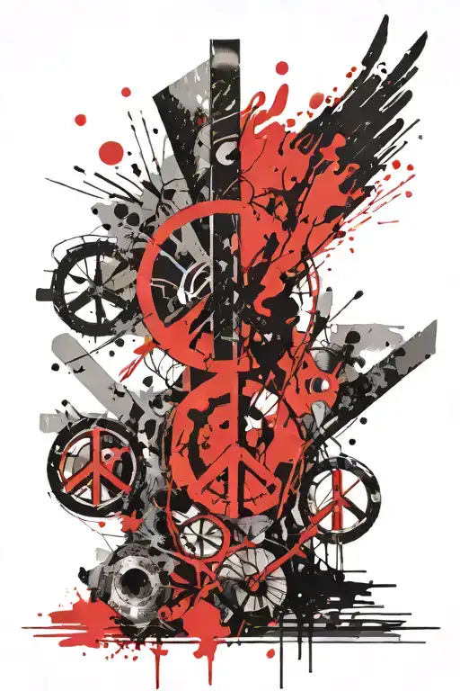 peace, patience, happiness  tattoo design idea