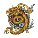 snake, monkey, dragon tattoo design idea