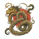 snake, monkey, dragon tattoo design idea