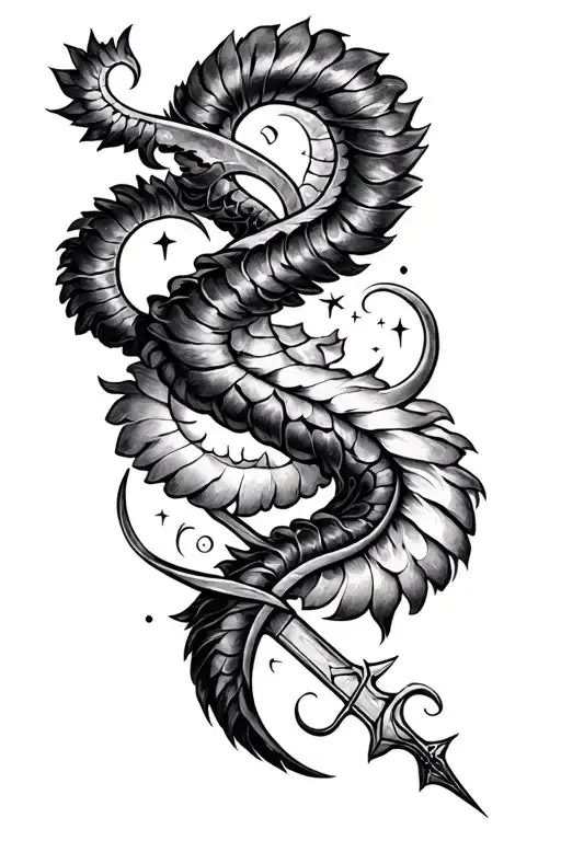 Combine the Gemini, cancer and Sagittarius sign symbol in a creative way  tattoo design idea