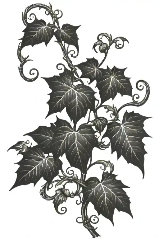 ivy vine wrapped tattoo design idea