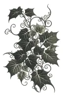 ivy vine wrapped tattoo design idea