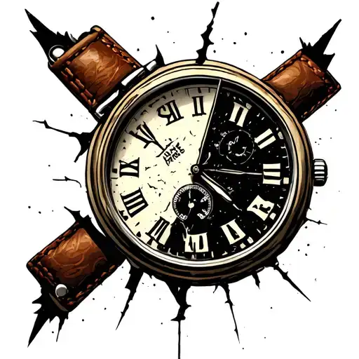 Joel's broken watch from The Last Of Us  tattoo design idea