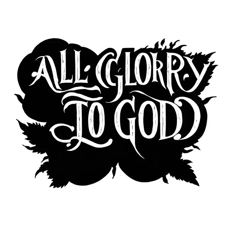 all glory to god  tattoo design idea