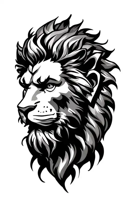 Hercules wearing lion head tattoo design idea