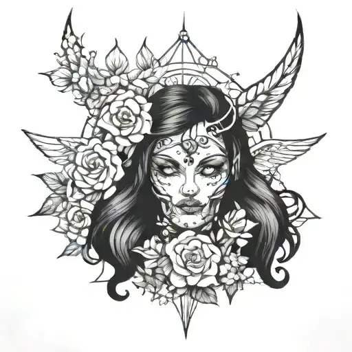 simply complicated tattoo design idea