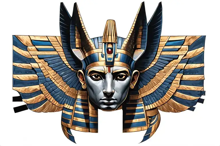 Ra, Anubis egypcian god tattoo design idea