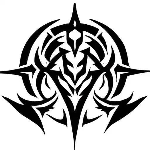 aatrox symbol formed tattoo design idea