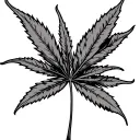 hemp leaf tattoo design idea