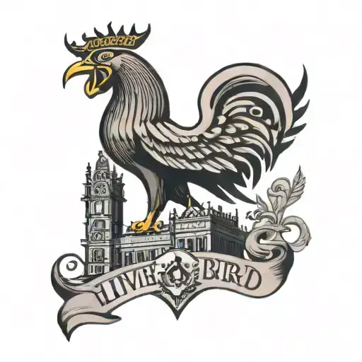liverbird building in Liverpool Football Club tattoo design idea