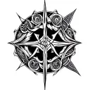 scandinavian tribal tattoo inspired with a runes of futhark and mythology tattoo design idea