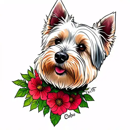 Westie tattoo design idea
