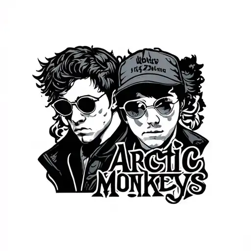 Arctic Monkeys logo tattoo design idea