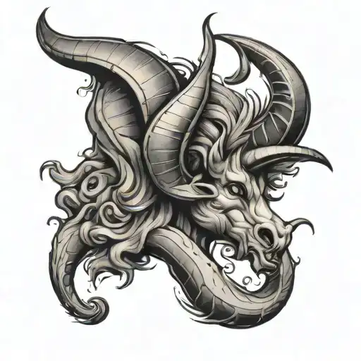 My wife's tattoo is Capricorn symbol tattoo design idea