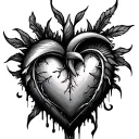K Heart tattoo design idea