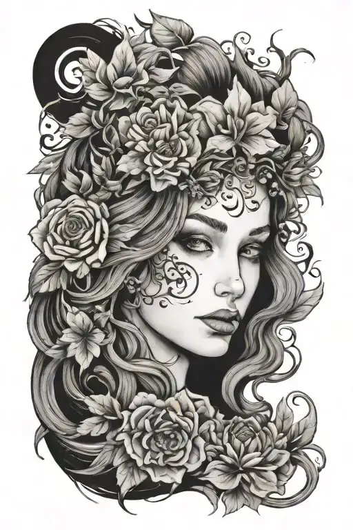 ophelia tattoo design idea