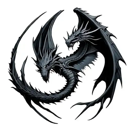 Tattoo black dragon wing claws all the arm tattoo design idea