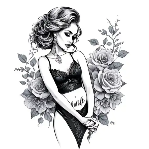 Hotwife tattoo design idea