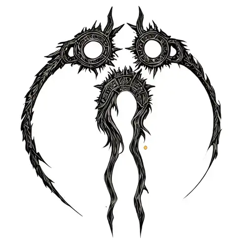 Filler Norse Mythology vegvisir tattoo design idea