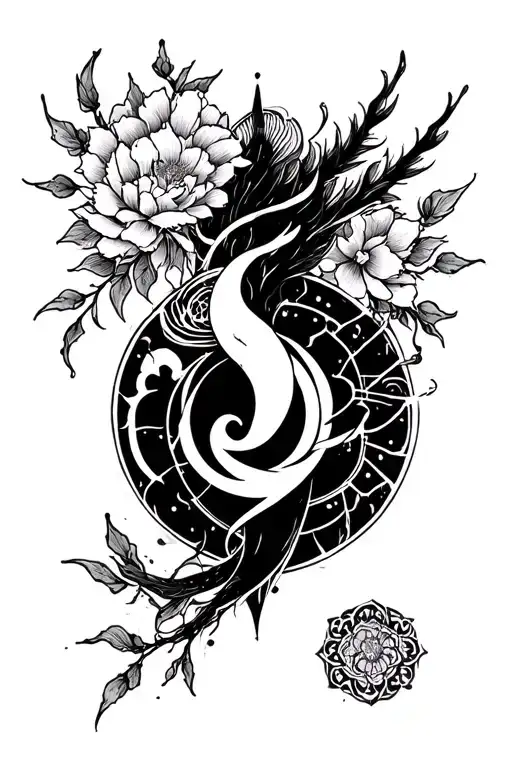 Alchemist, adaptability, certainty, symbolism, japanese, semi-realism tattoo design idea