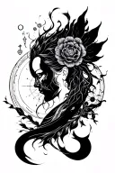 Alchemist, adaptability, certainty, symbolism, japanese, semi-realism tattoo design idea