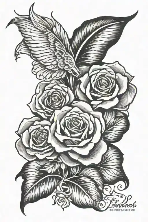 gap fillers arm piece tattoo design idea
