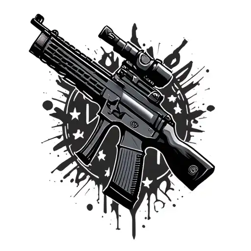 Ak47 tattoo design idea