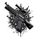 Ak47 tattoo design idea