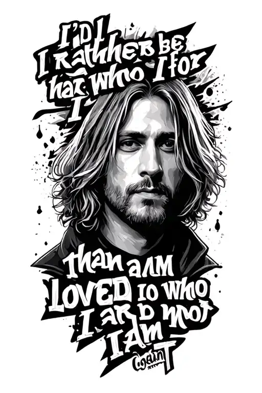 "I'd rather be hated for who I am, than loved for who I am not" - Kurt Cobain. tattoo design idea