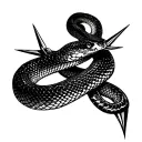 snake spikes tattoo design idea