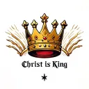 Christ is King crown tattoo design idea