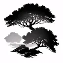 Ceiba Tree tattoo design idea